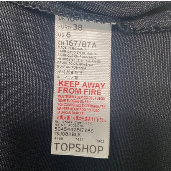 Topshop Black Sleeveless V Neck Crisscross Flowy Top Women Size 6 - Picture 4 of 9